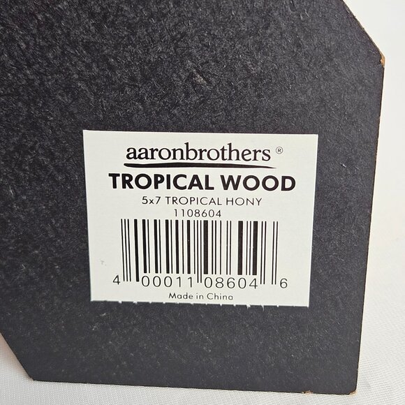 Aaron Brothers “Tropical Honey” 5x7 Frame – Bamboo-Inspired Warm Wood Style - Picture 3 of 11